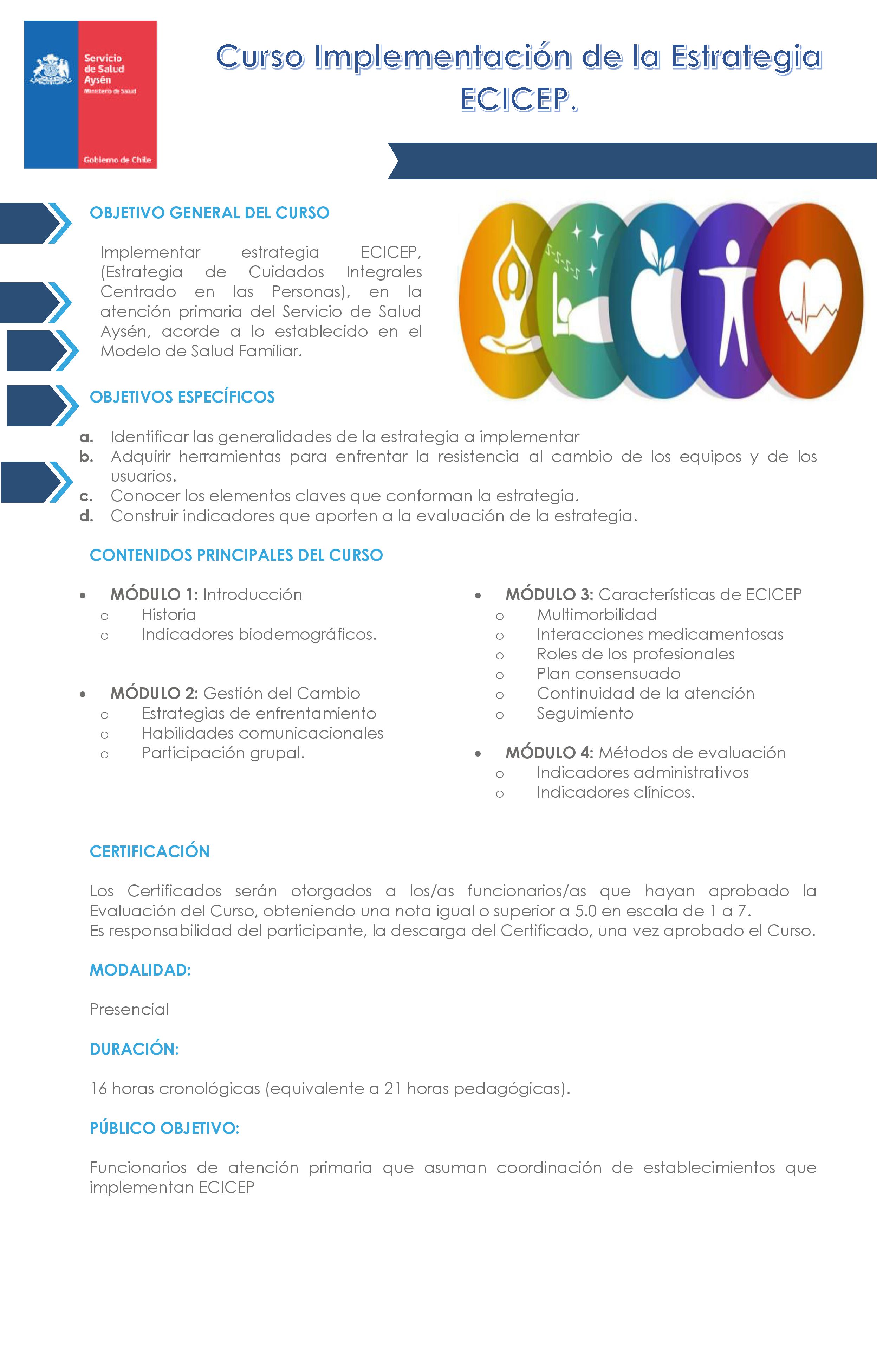 Curso Implementación de la Estrategia ECICEP
